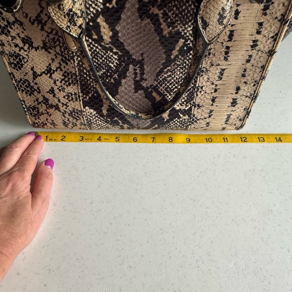 Coach Snake Print Satchel - Three Compartments EUC - Picture 12 of 16